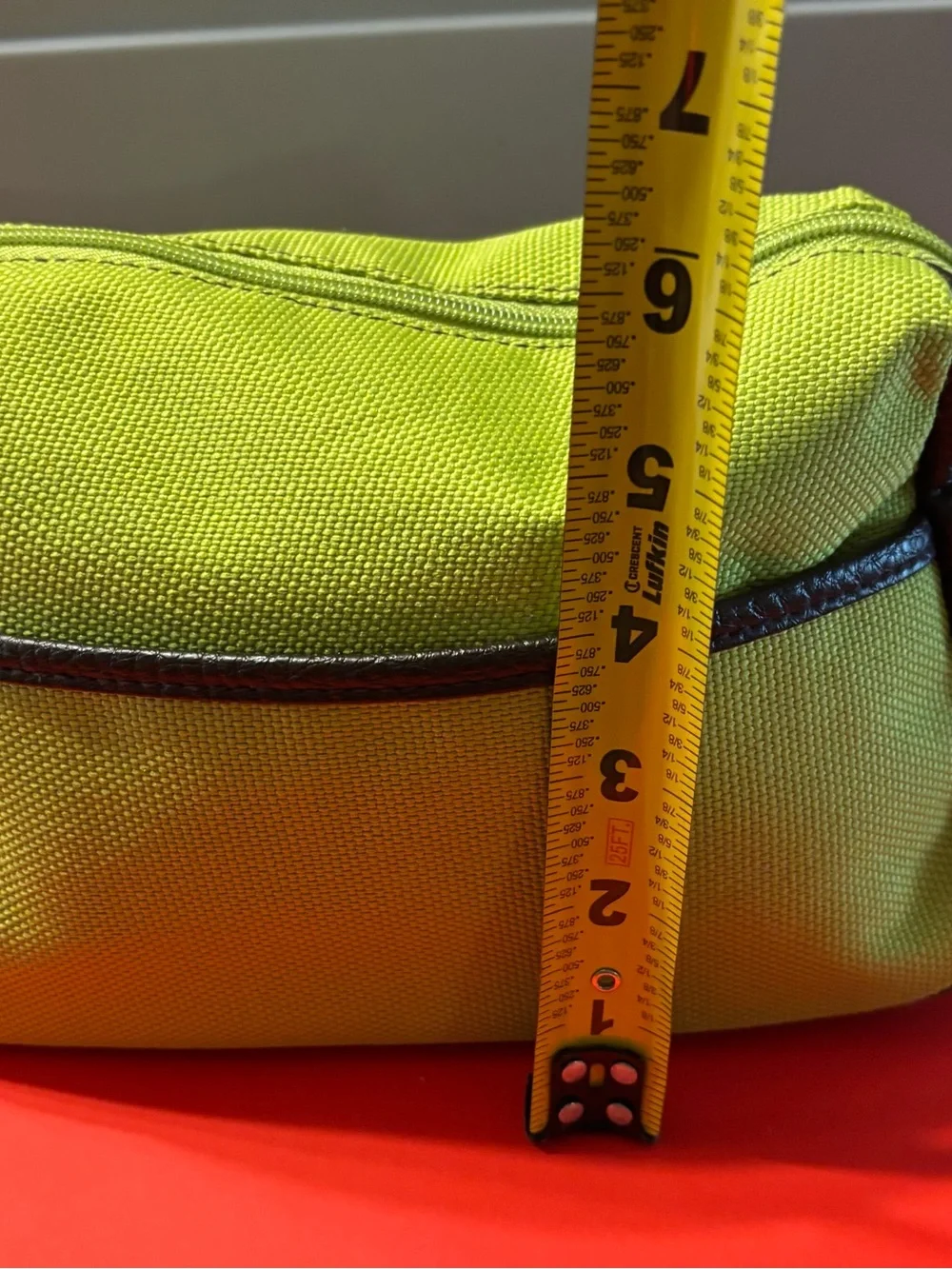Estee Lauder Lime Green Toiletry Bag with Dark Trim